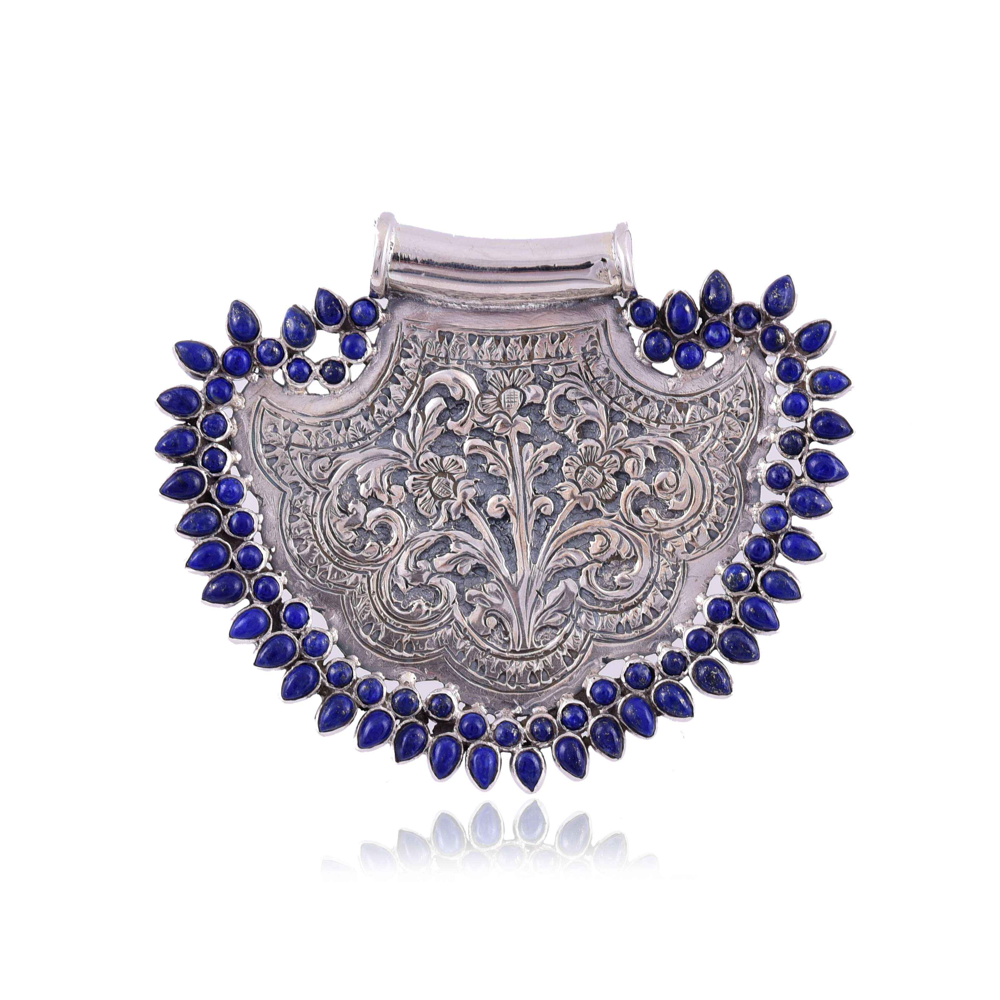 sterling-silver-oxidised-lapis-pendant-sku-5857